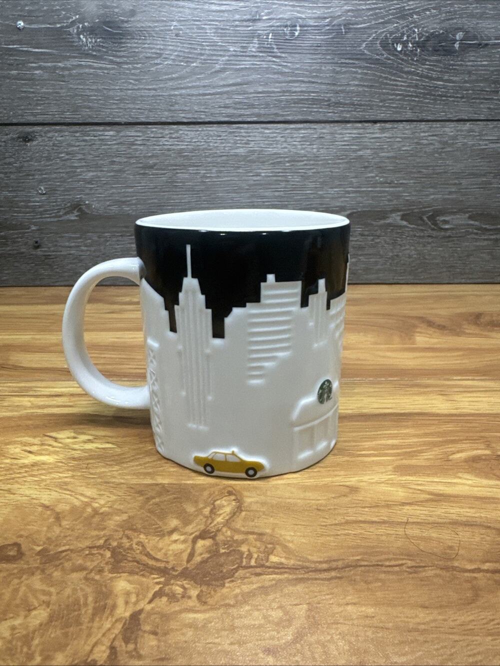 Starbucks New York City Mug Relief Series 2012 Skyline Taxi 16 oz